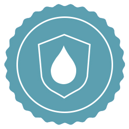 Icon leakproof shield badge