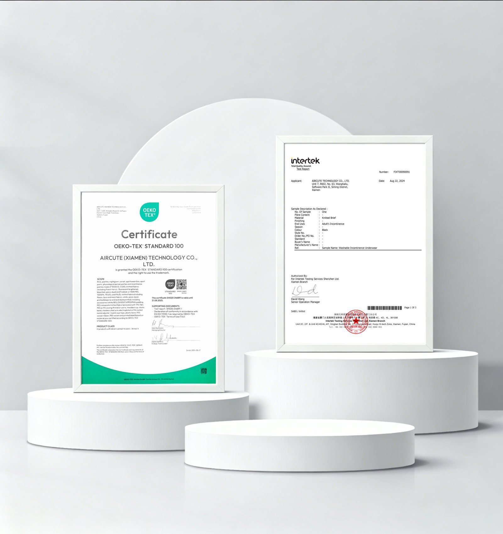 Sustainability oekotex fsc certificates